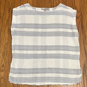 Valerie Stevens White and Blue Striped Blouse